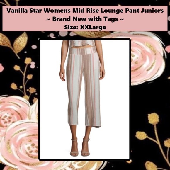 Vanilla Star Pants - Vanilla Star Junior Womens Lounge Crop Pants XXL